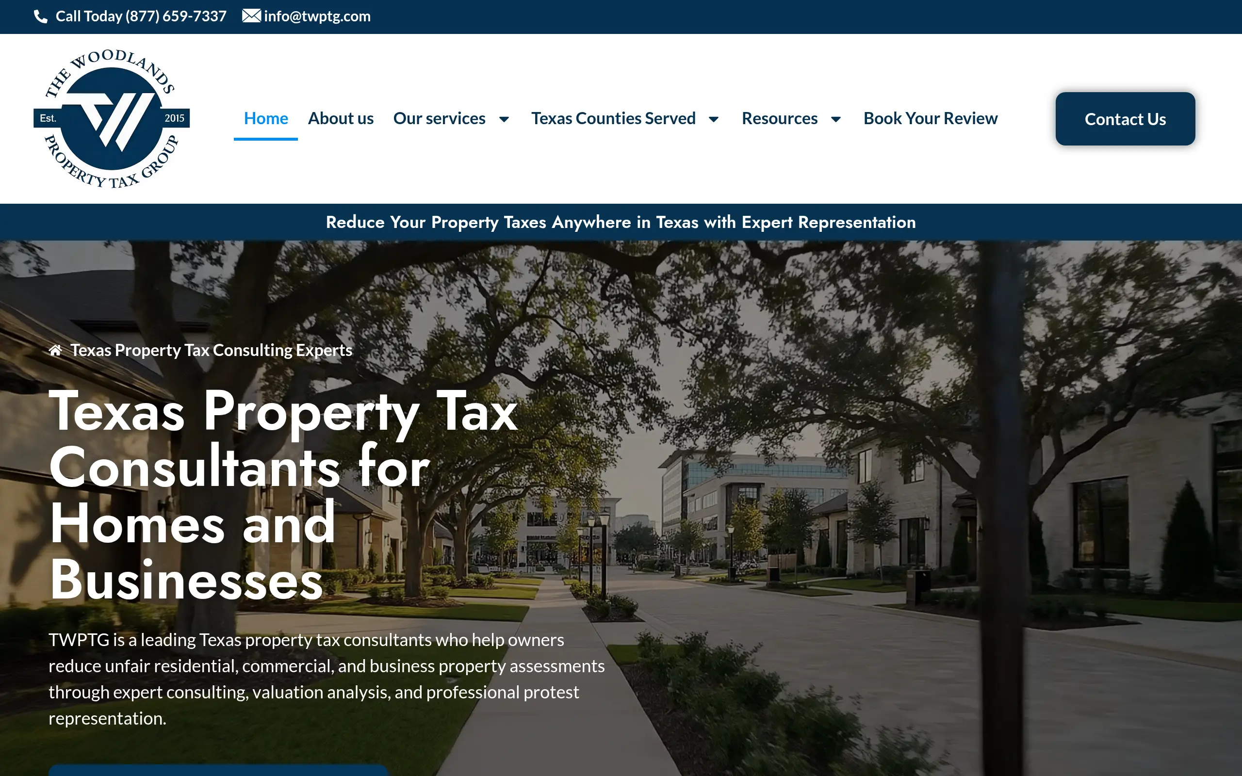 The Woodlands Property Tax Group website