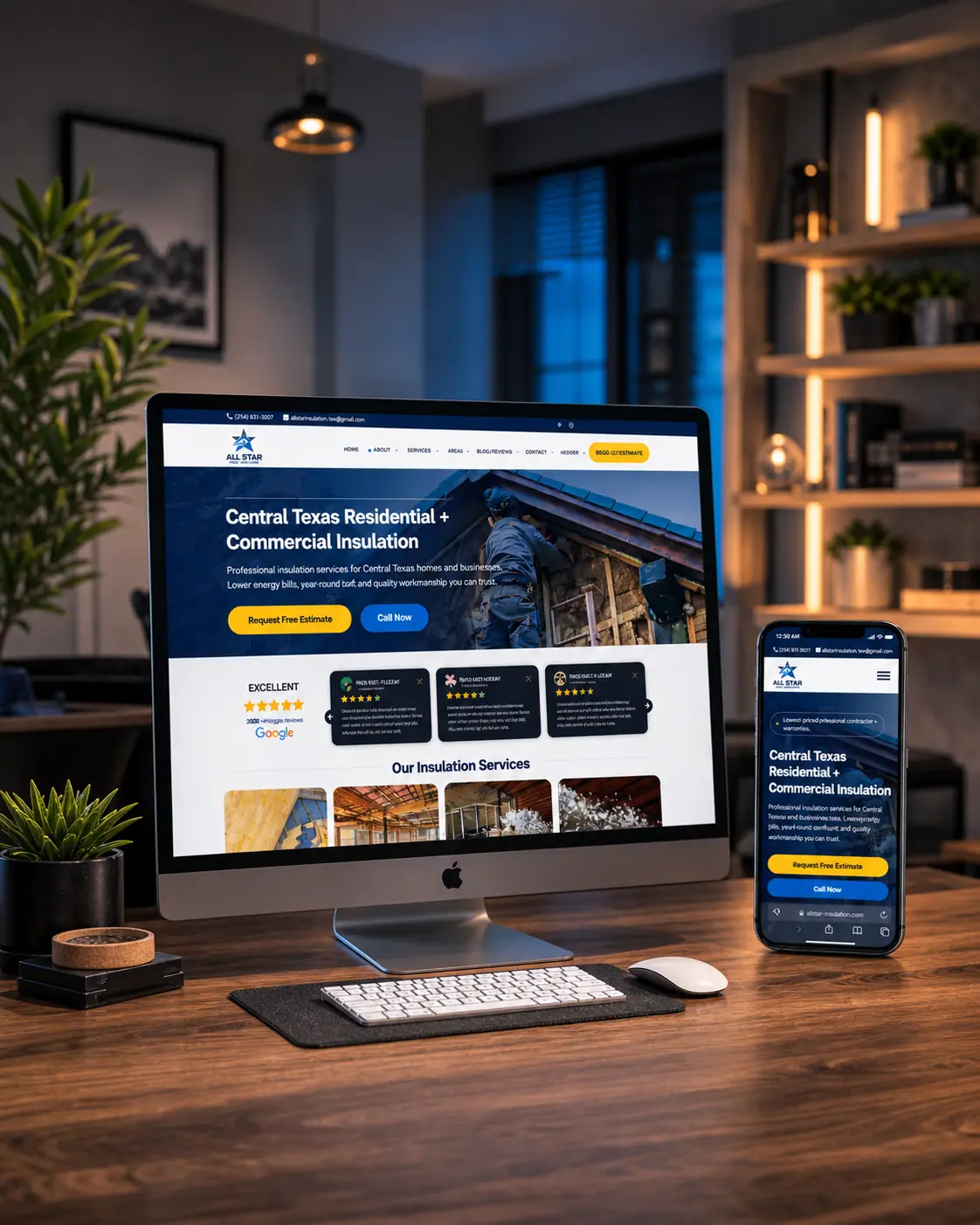 Lead generation website design example
