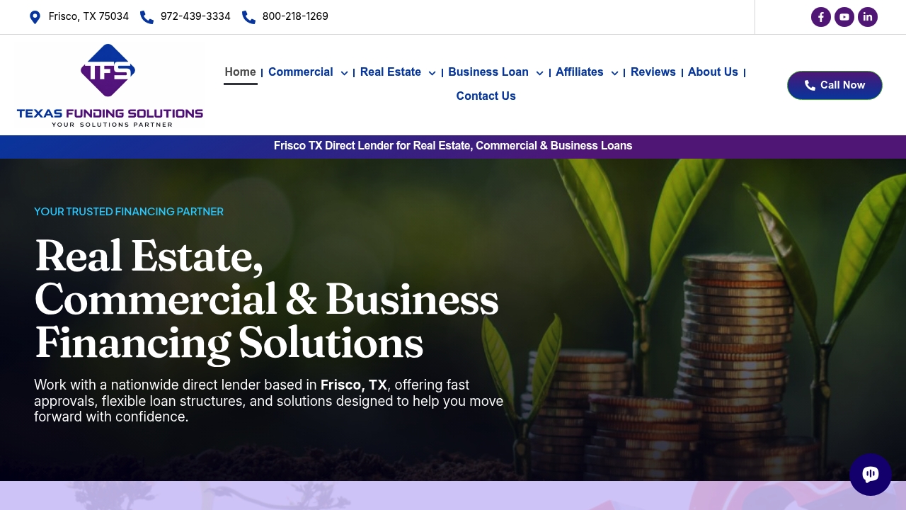 Texas Funding Solutions website by Revolution Web Studios