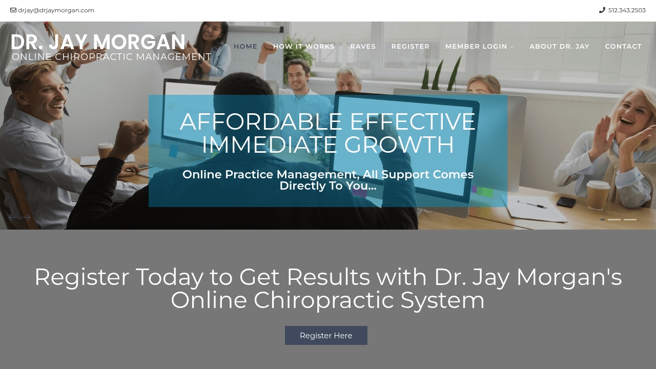 Dr. Jay Morgan website by Revolution Web Studios