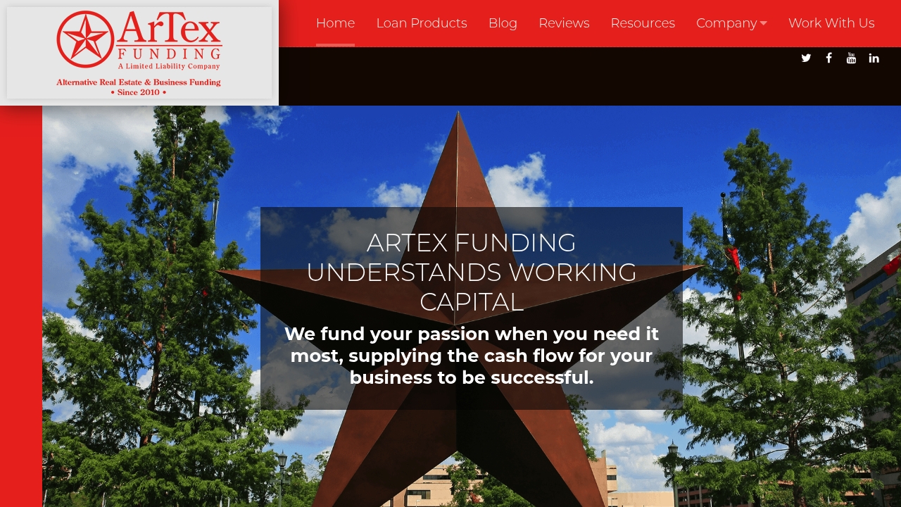 ArTex Funding Solutions website by Revolution Web Studios